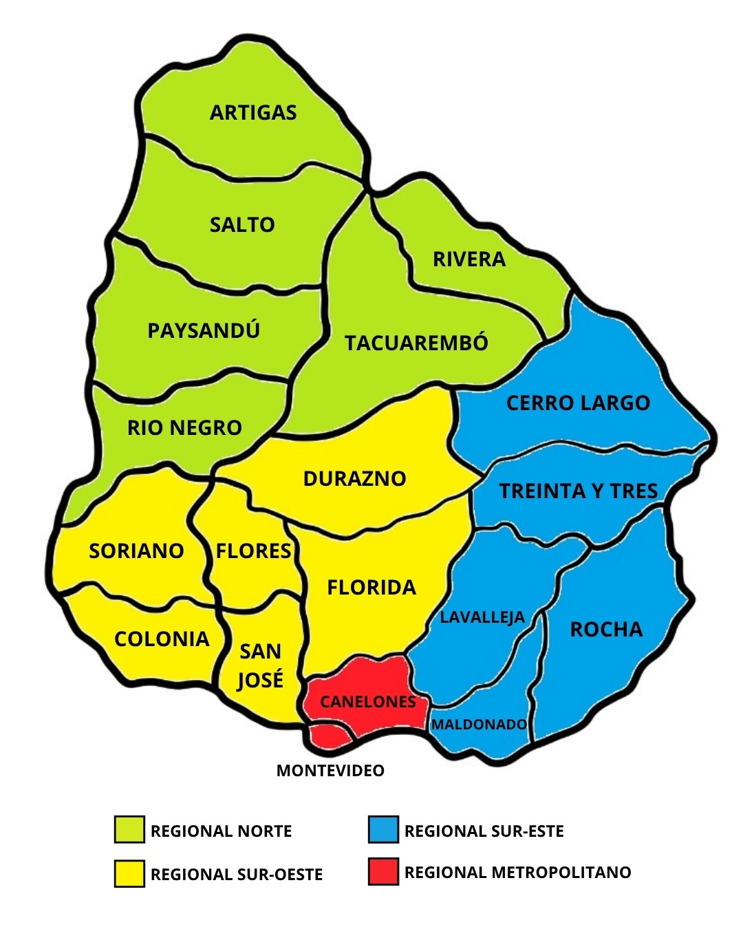 Mapa Regionales - CVU